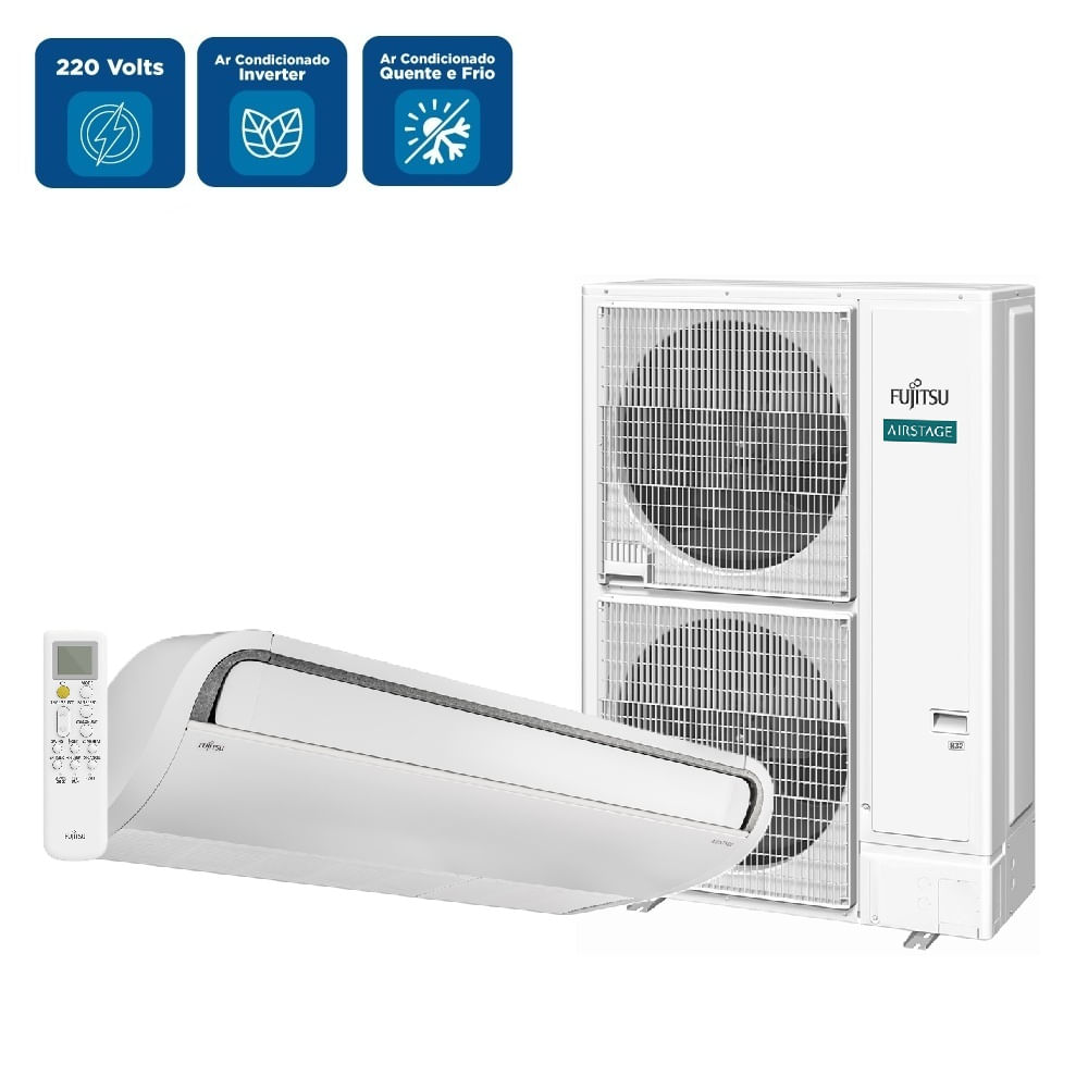Ar Condicionado Split Teto Inverter Fujitsu Airstage Premium 54000 BTU/h Quente e Frio Monofásico ABBH54KRTA - 220 Volts - Imagem 2